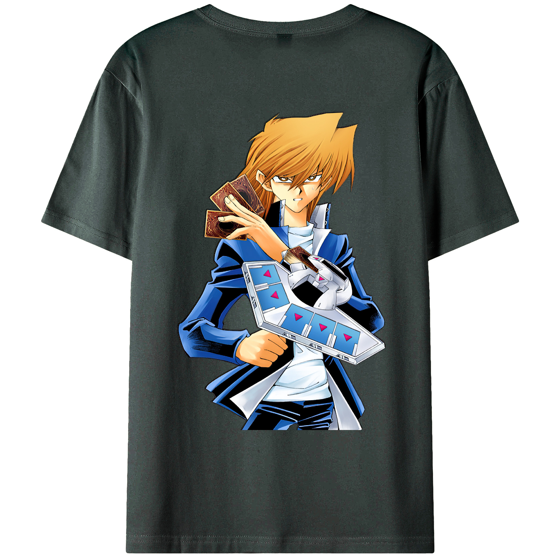 （画像用） 遊☆戯☆王 Yu-Gi-Oh! 綿100％ メンズ半袖Tシャツ（バックプリント） 通気性
